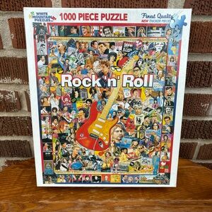 White Mountain ROCK 'N ROLL 1000-Piece Jigsaw Puzzle NOT COMPLETE For pieces